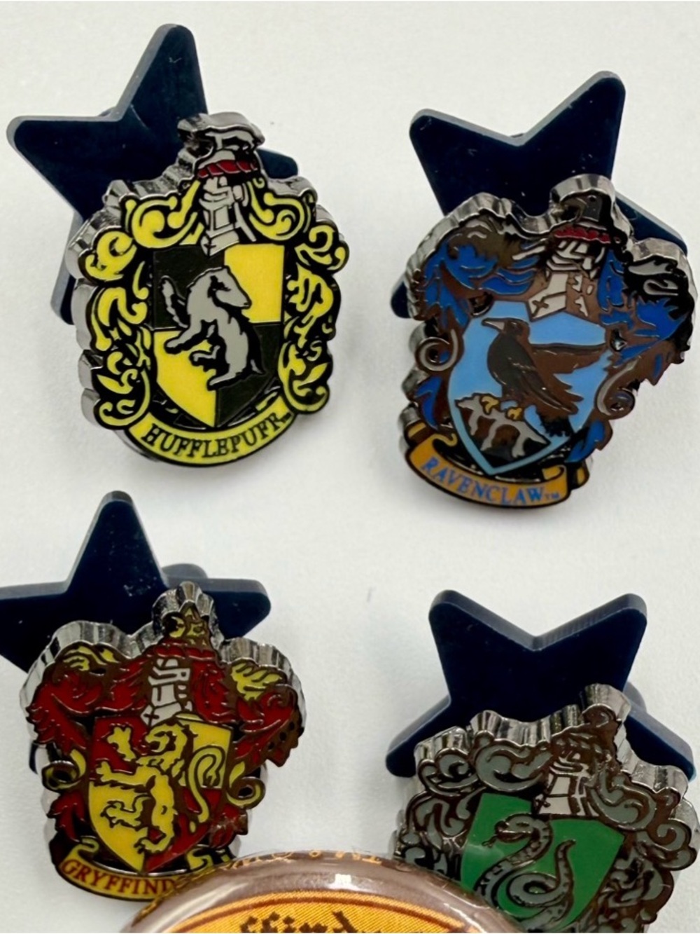 House Crest Enamel Pin Set - Yellow, Blue, Red, Green